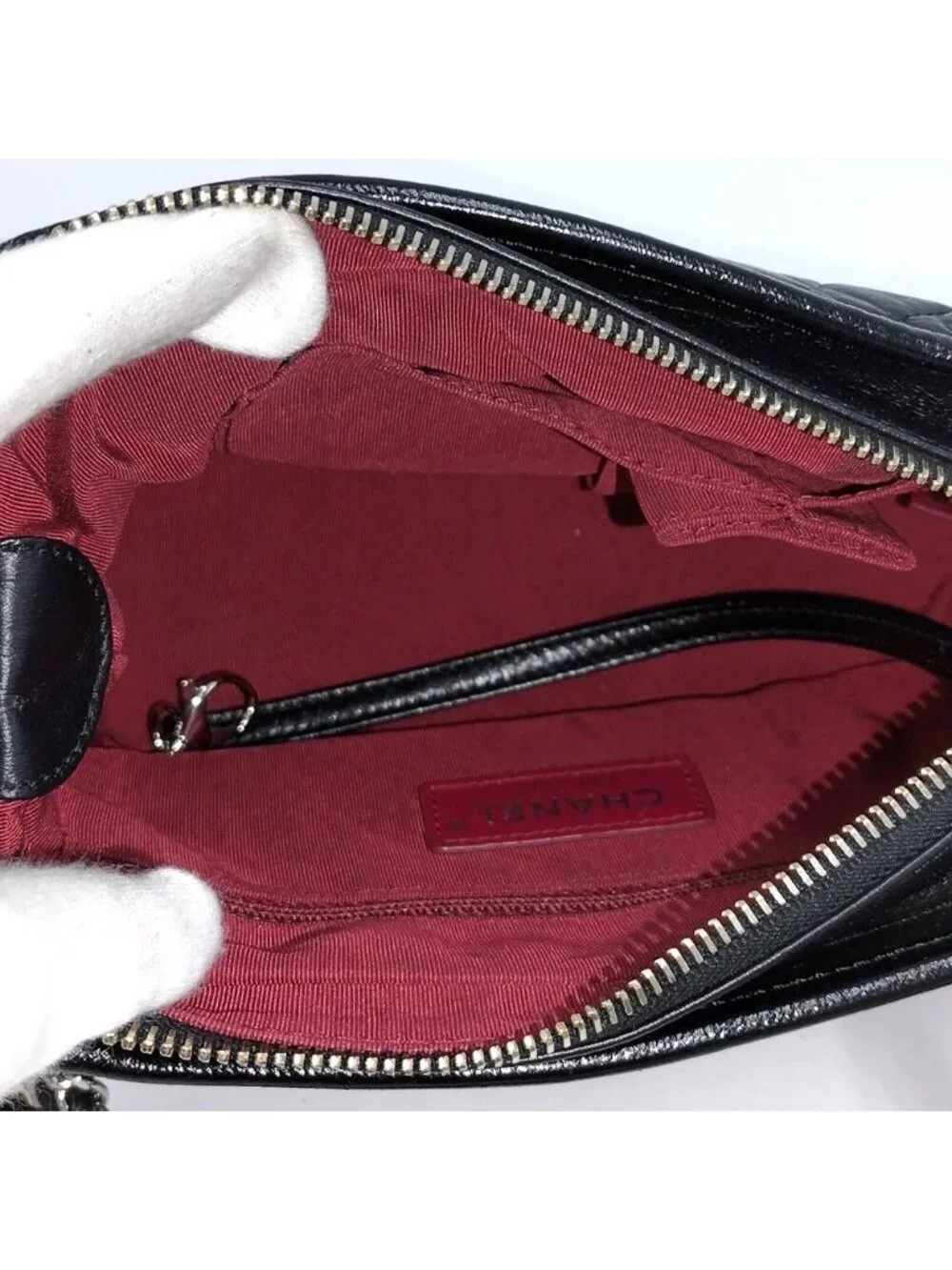 Chanel Gabriel Chain Shoulder Bag Leather Black